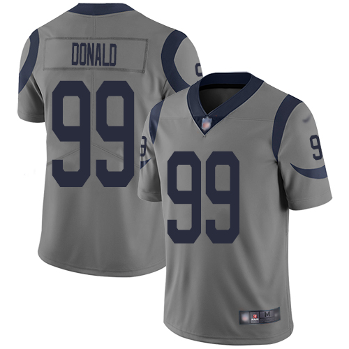 Los Angeles Rams Limited Gray Men Aaron Donald Jersey NFL Football #99 Inverted Legend